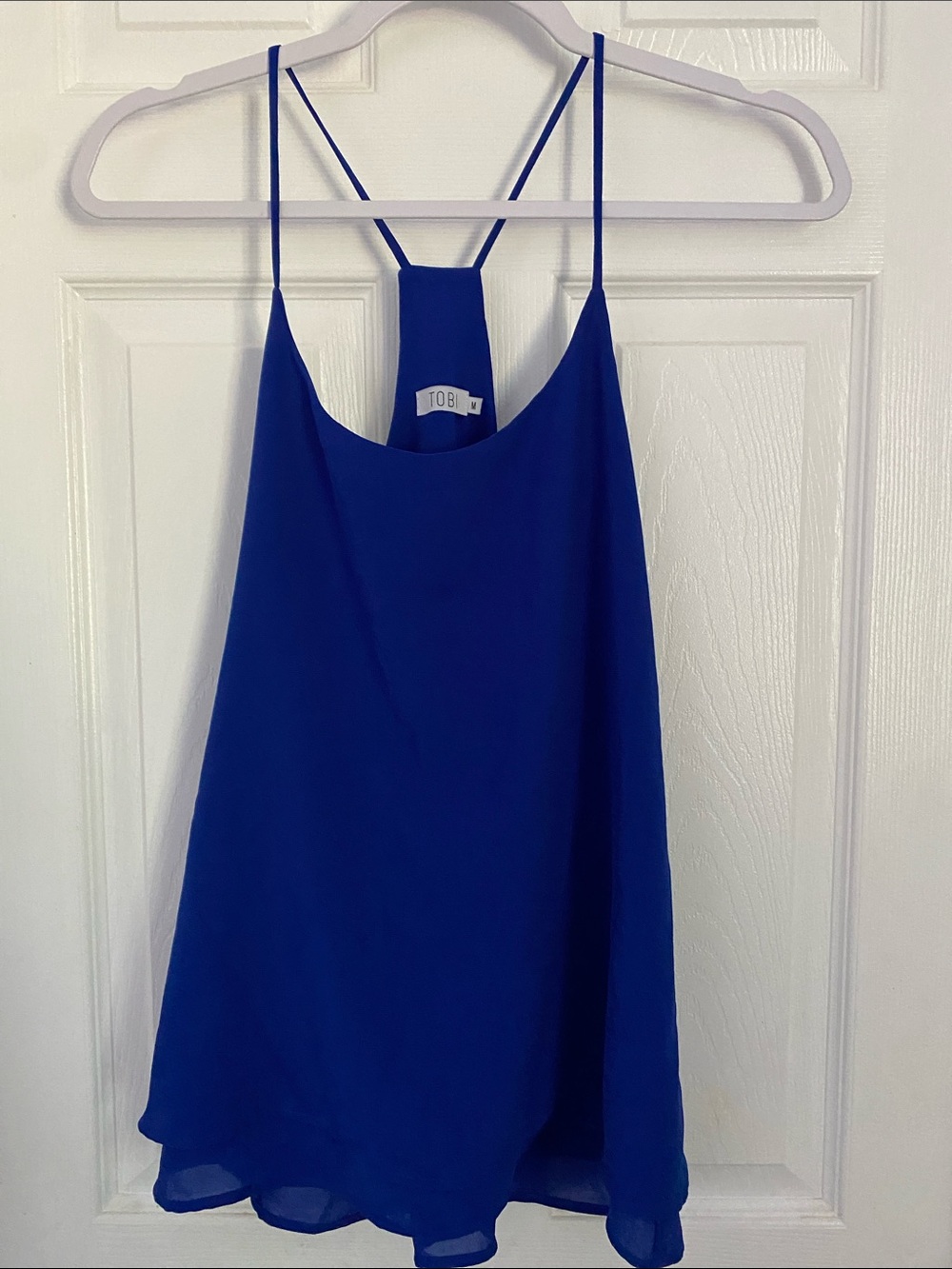 Tobi Cobalt Blue Spaghetti-Strap Racerback Cami